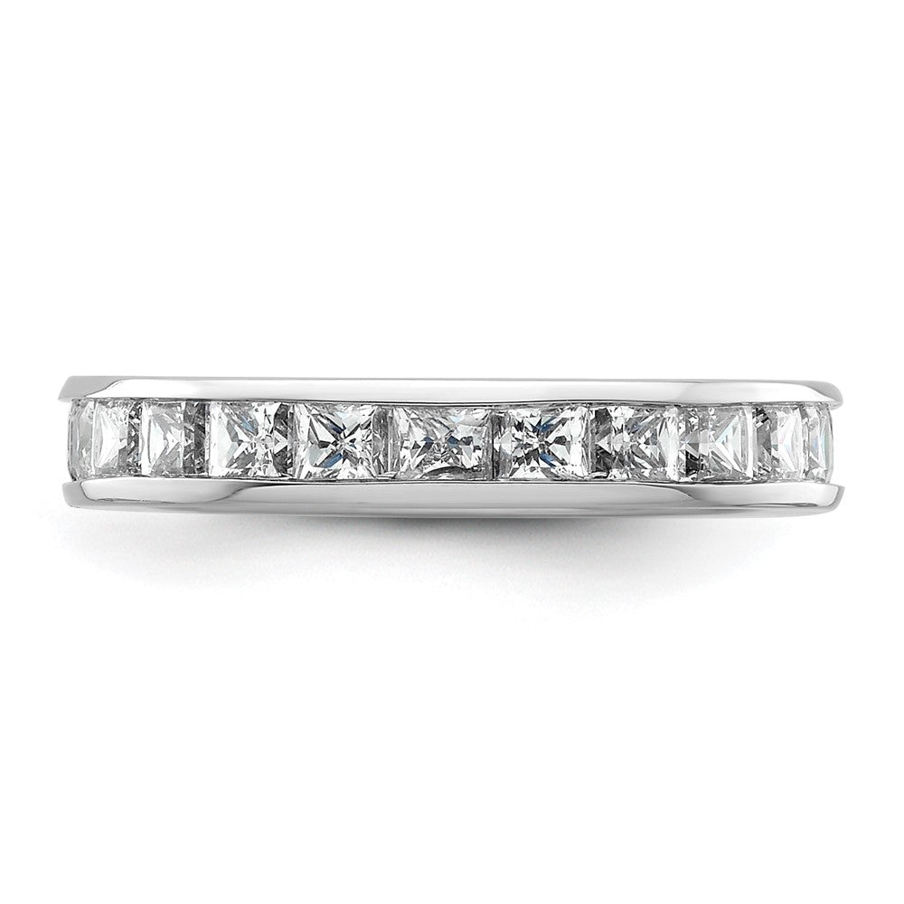 Buy Stylish 14K White Gold 2-Carat Princess Diamond Eternity Band - Size 4.5