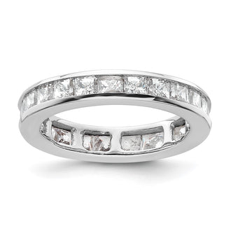 Buy Stylish 14K White Gold 2-Carat Princess Diamond Eternity Band - Size 4.5