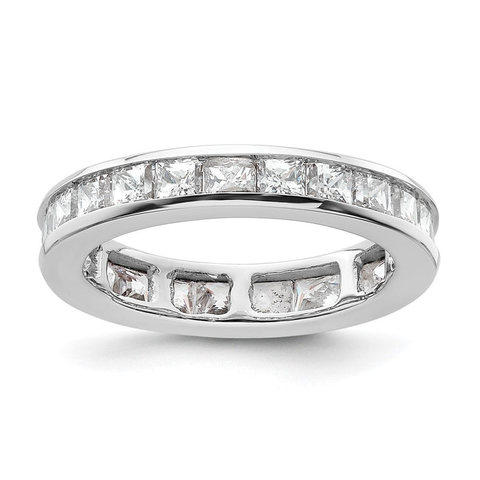 Buy Stylish 14K White Gold 2-Carat Princess Diamond Eternity Band - Size 4.5-1