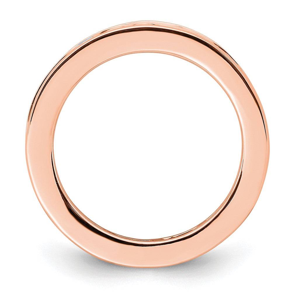 Buy Stylish 14K Rose Gold 2 Carat Princess Cut Diamond Eternity Band Size 5