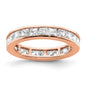 Buy Stylish 14K Rose Gold 2 Carat Princess Cut Diamond Eternity Band Size 5-4