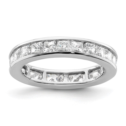 Shop Exclusive 14K White Gold 2-Carat Princess Cut Diamond Eternity Band