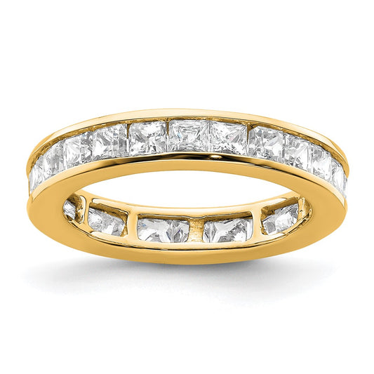 Exclusive 14K Gold 2-Carat Princess Cut Diamond Eternity Band - Size 5