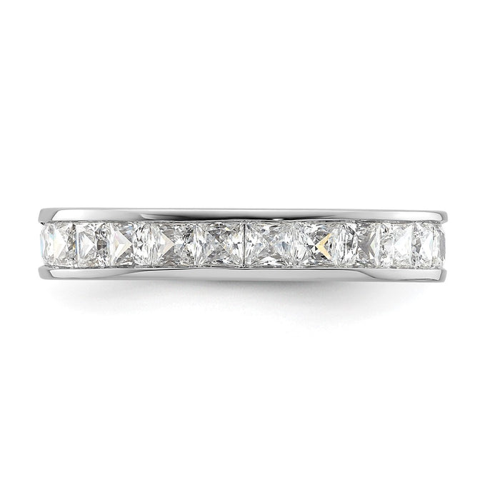 Buy Stylish 14K White Gold 2-Carat Princess Cut Diamond Eternity Band-3