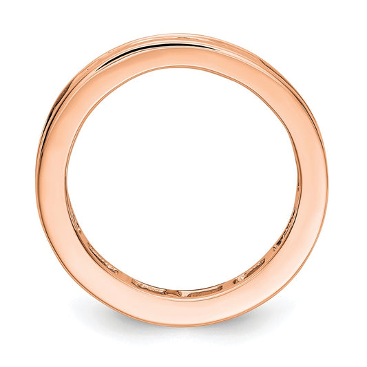 Exclusive 14K Rose Gold 2 Carat Diamond Eternity Band, Stylish Size 7 Ring