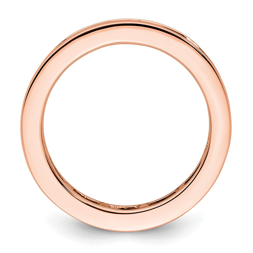 Exclusive 14K Rose Gold 2-Carat Princess Cut Diamond Eternity Band - Stylish Size 8.5