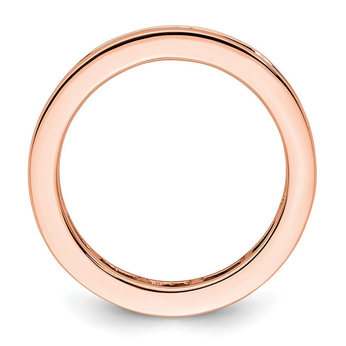 Buy Stylish 14K Rose Gold 2 Carat Princess Cut Diamond Eternity Band-2