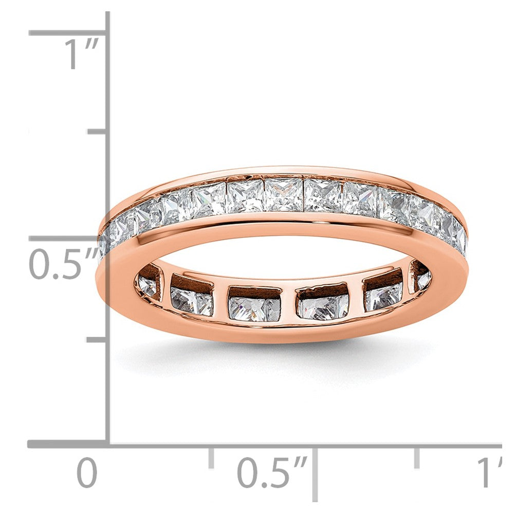 Buy Stylish 14K Rose Gold 2 Carat Princess Cut Diamond Eternity Band