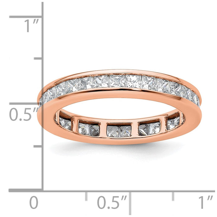 Buy Exclusive 2-Carat Princess Cut Diamond Eternity Band in 14K Rose Gold-4