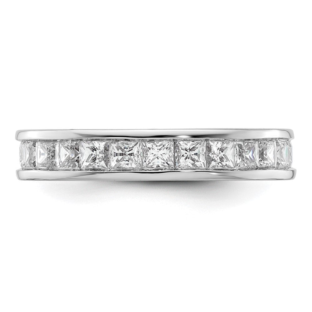 Shop Stylish 14K White Gold 3-Carat Princess Diamond Eternity Band - Size 8.5