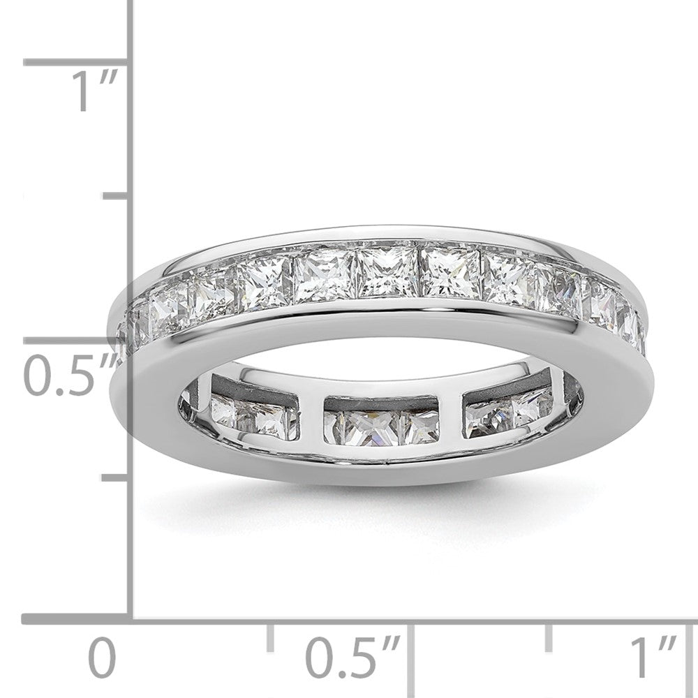Shop Stylish 14K White Gold 3-Carat Princess Diamond Eternity Band - Size 8.5