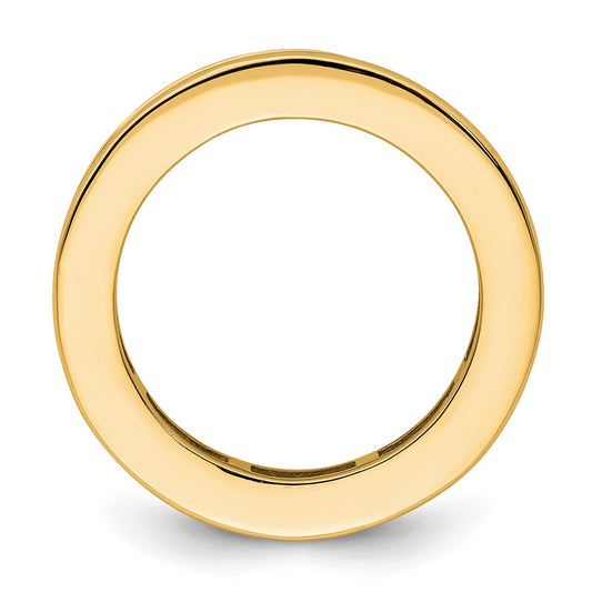 Shop Stylish 14K Gold 3-Carat Princess Diamond Eternity Band - Size 8.5