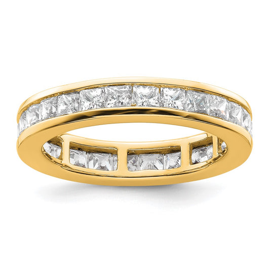 Shop Exclusive 14K Gold Channel-Set 3-Carat Princess Cut Diamond Ring - Stylish Value!