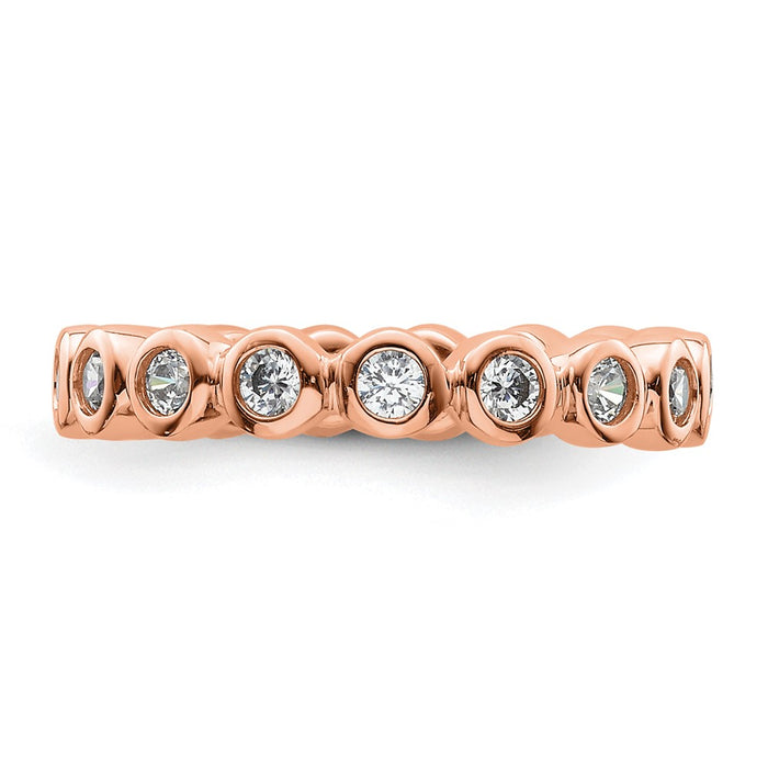 Buy Exclusive 14K Rose Gold 1/2 Carat Diamond Eternity Band - Stylish Size 4-3