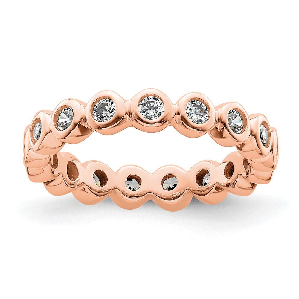 Buy Stylish 14K Rose Gold 1/2 Carat Diamond Eternity Band - Size 4.5