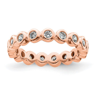 Buy Exclusive 14K Rose Gold 1/2 Carat Diamond Eternity Band - Stylish Size 4