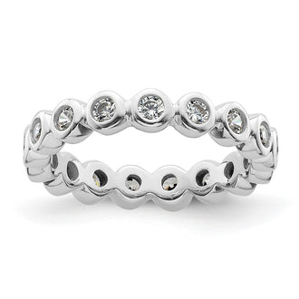 Shop Stylish 14K White Gold 1/2 Carat Diamond Eternity Band - Size 4, Affordable Price