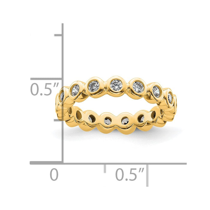 Buy 14K Gold 1/2 Carat Diamond Eternity Band - Stylish & Affordable, Size 4-4