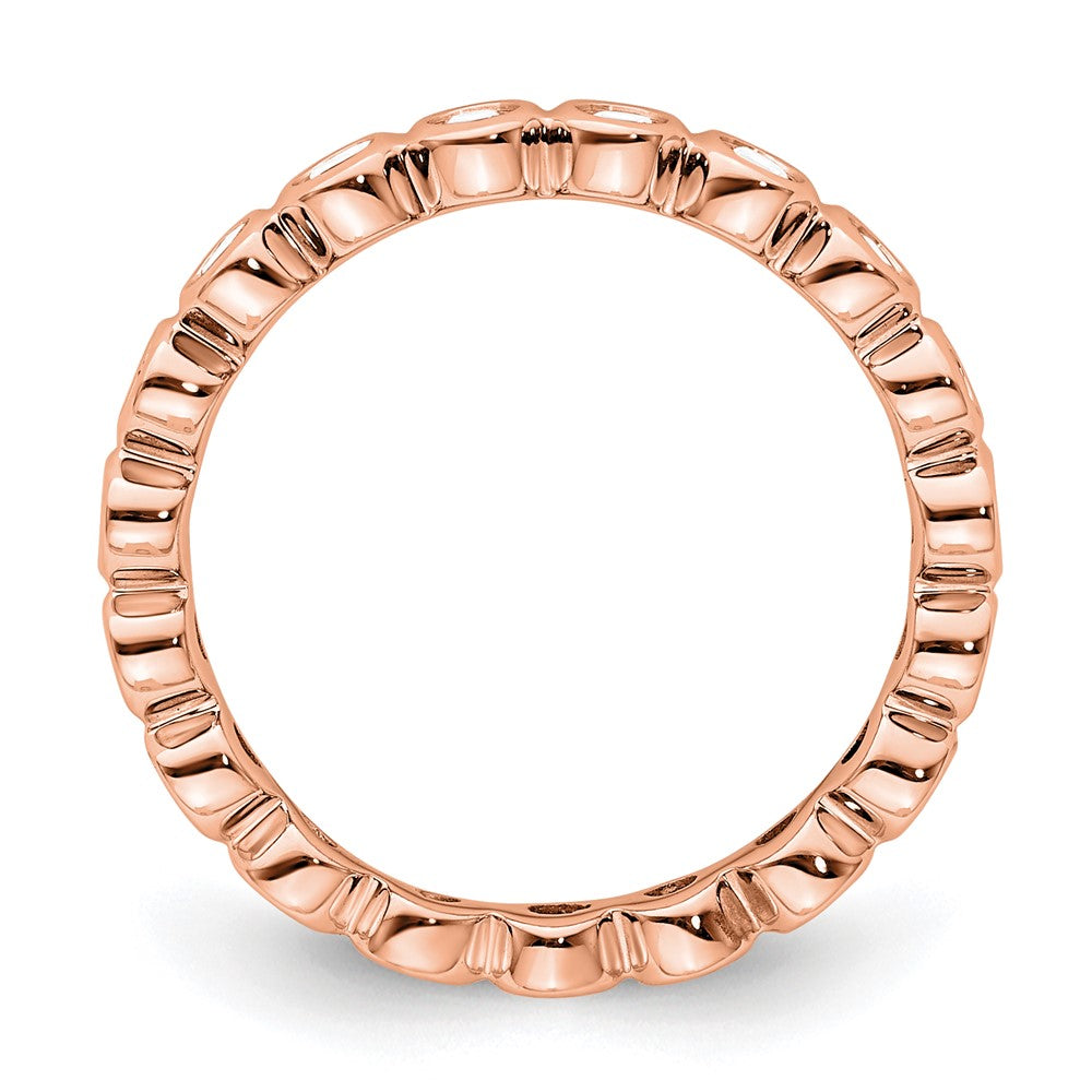 Buy Stylish 14K Rose Gold 1/2 Carat Diamond Eternity Band - Size 5