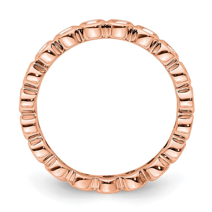 Buy Stylish 14K Rose Gold 1/2 Carat Diamond Eternity Band - Size 5-2