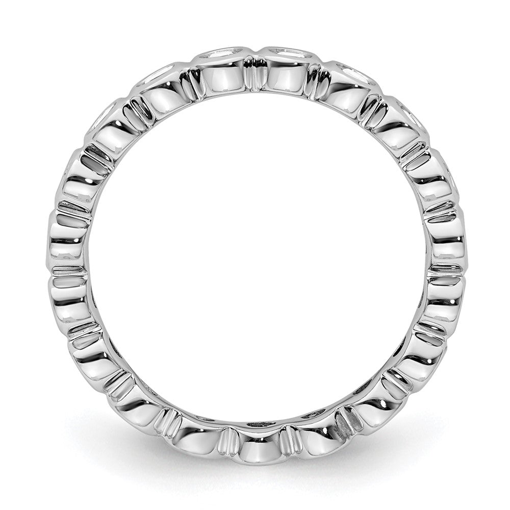 Buy Stylish 14K White Gold 1/2 Carat Diamond Eternity Band - Size 5, Value!