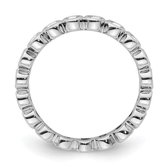 Buy Stylish 14K White Gold 1/2 Carat Diamond Eternity Band - Size 5, Value!