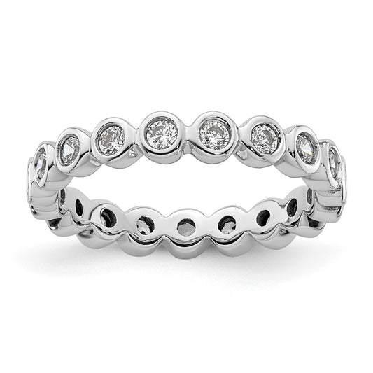 Buy Stylish 14K White Gold 1/2 Carat Diamond Eternity Band - Size 5, Value!