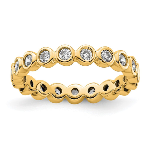 14K Polished 1/2 Carat Diamond Eternity Band - Size 5.5