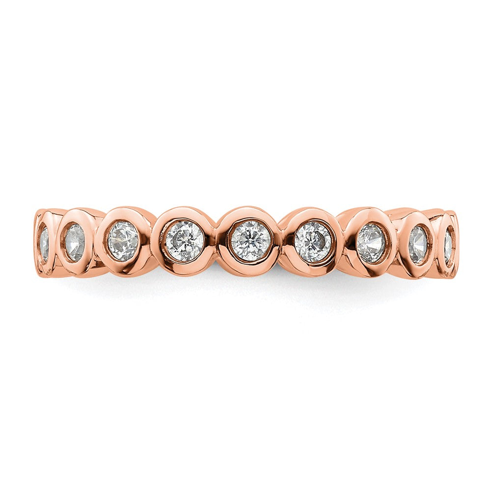 Buy Exclusive 14K Rose Gold 1/2 Carat Diamond Eternity Band - Stylish Size 6.5
