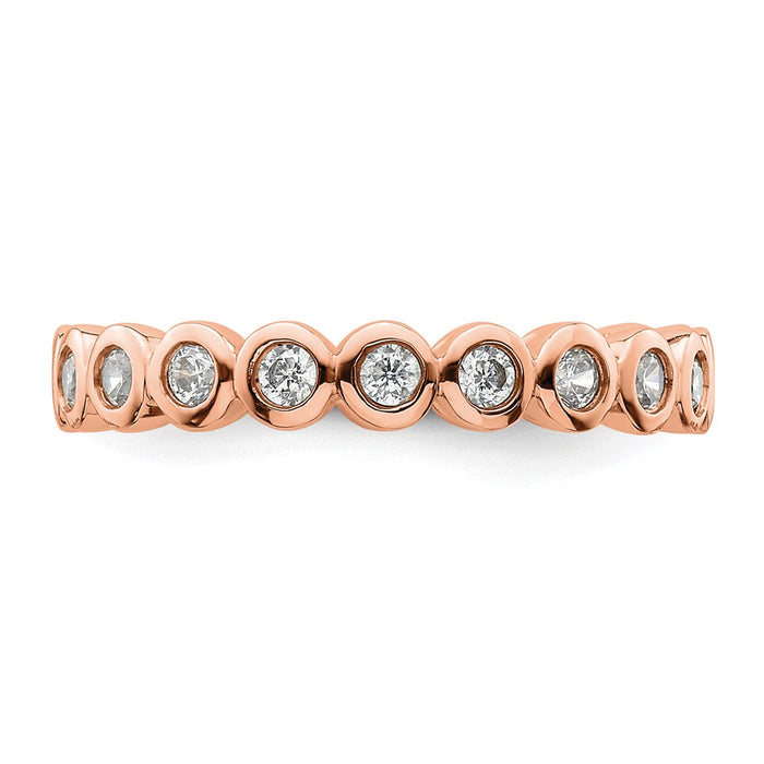 Buy Stylish 14K Rose Gold 1/2 Carat Diamond Eternity Band, Size 6-3