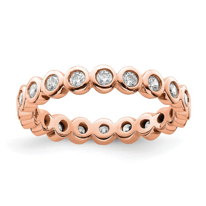 Buy Exclusive 14K Rose Gold 1/2 Carat Diamond Eternity Band - Stylish Size 6.5-1