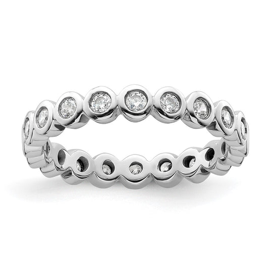 High-Quality 14K White Gold 1/2 Carat Diamond Eternity Band - Stylish Size 6.5