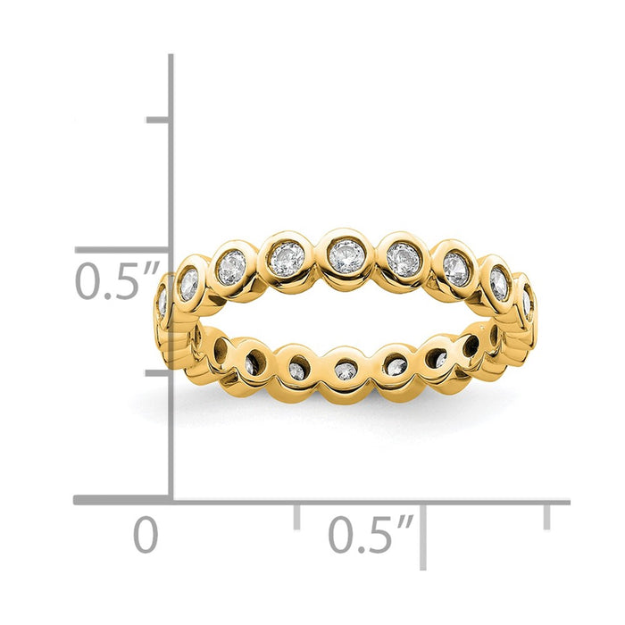 High-Quality 14K Gold 1/2 Carat Diamond Eternity Band - Stylish Size 6-4