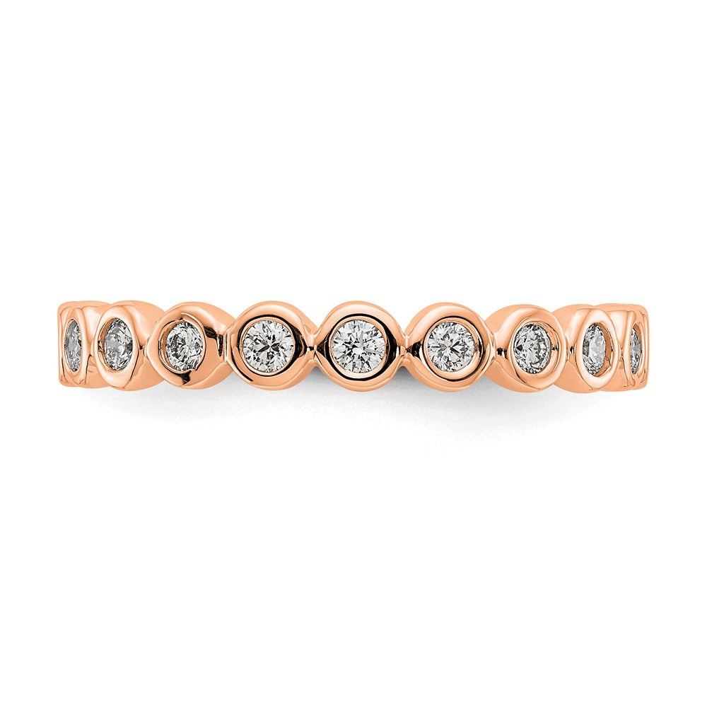 Buy Exclusive 14K Rose Gold 1/2 Carat Diamond Eternity Band - Stylish Size 7.5