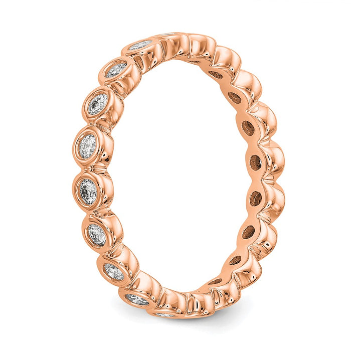 Buy Exclusive 14K Rose Gold Polished Eternity Ring - 0.5 Carat Diamond, Size 7-4