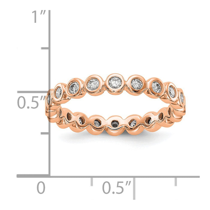 Buy Exclusive 14K Rose Gold Polished Eternity Ring - 0.5 Carat Diamond, Size 7-5