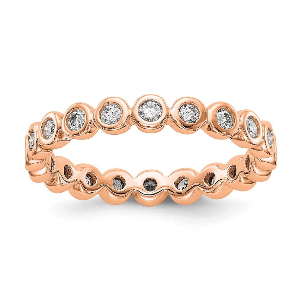 Buy Exclusive 14K Rose Gold 1/2 Carat Diamond Eternity Band - Stylish Size 7.5