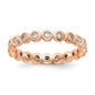 Buy Exclusive 14K Rose Gold 1/2 Carat Diamond Eternity Band - Stylish Size 7.5-6