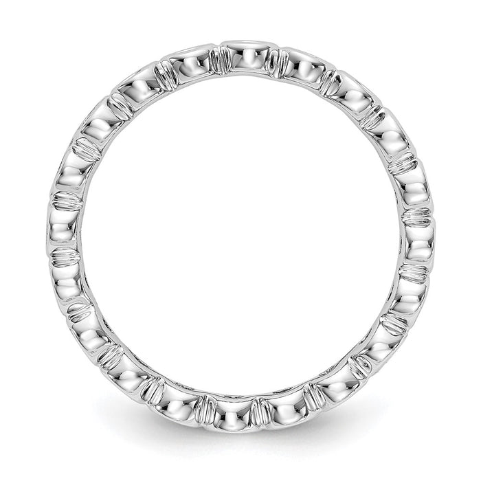Buy Stylish 14K White Gold 1/2 Carat Diamond Eternity Band - Size 7 Value!-2