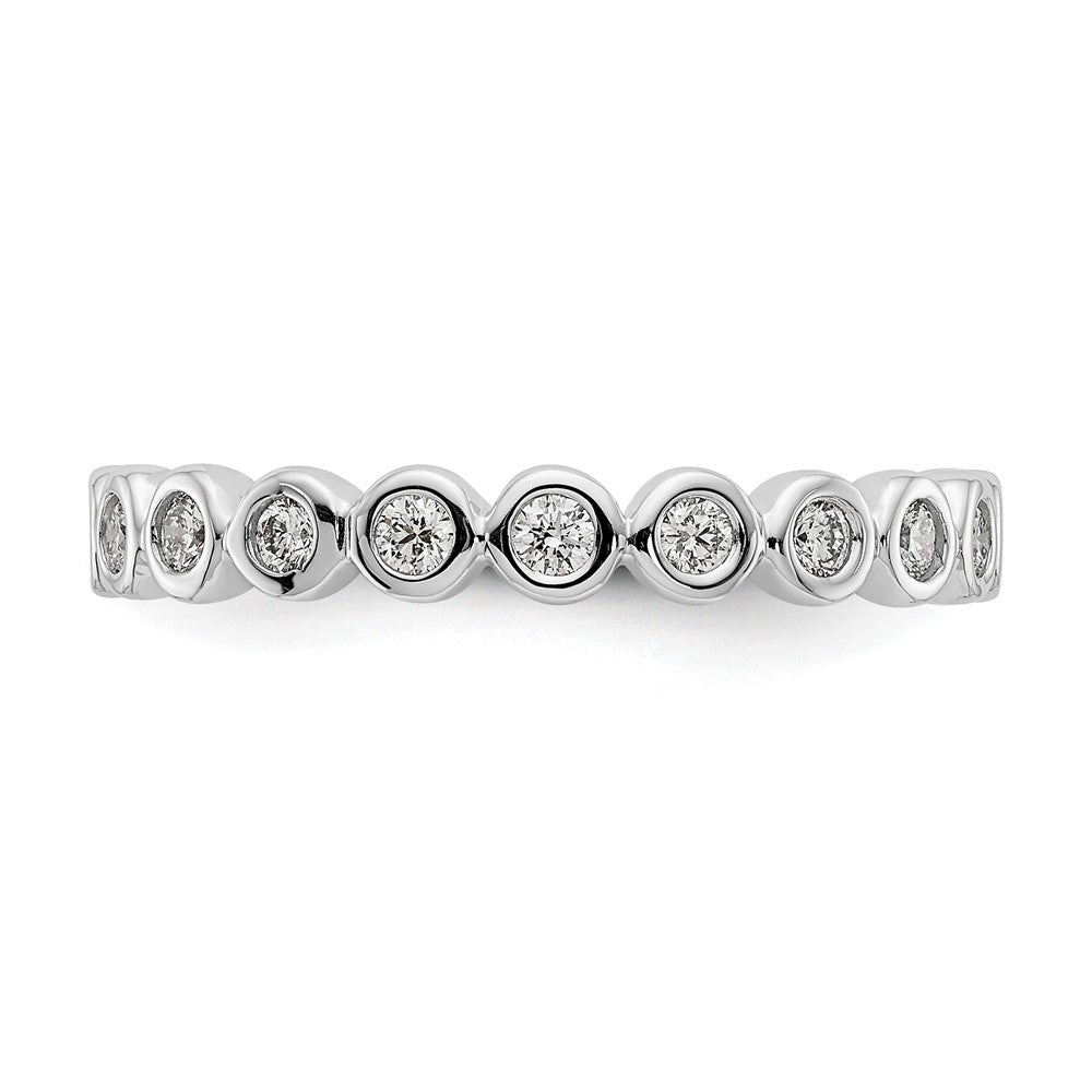 Exclusive 14K White Gold 1/2 Carat Diamond Eternity Band - Stylish Size 7.5