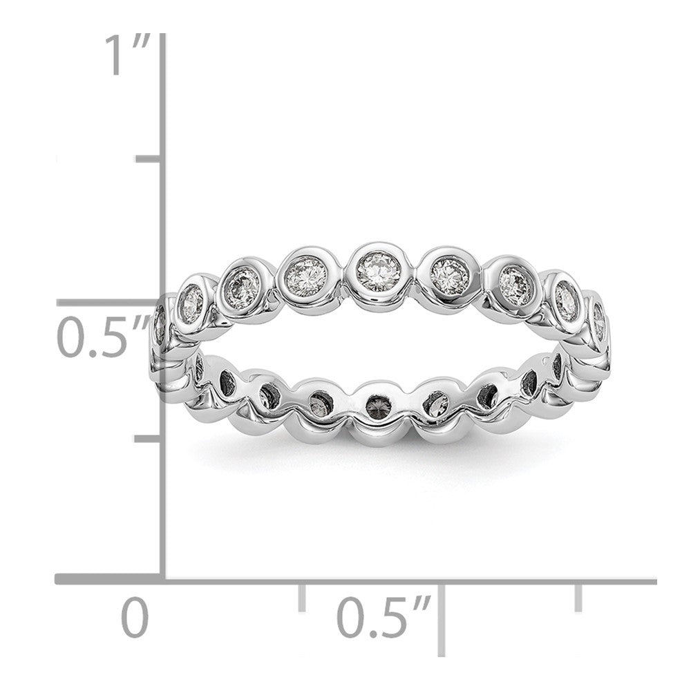 Exclusive 14K White Gold 1/2 Carat Diamond Eternity Band - Stylish Size 7.5