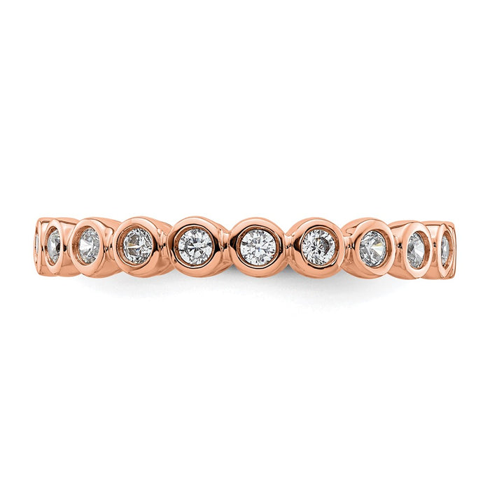 Buy Stylish 14K Rose Gold 1/2 Carat Diamond Eternity Band - Size 8.5-3