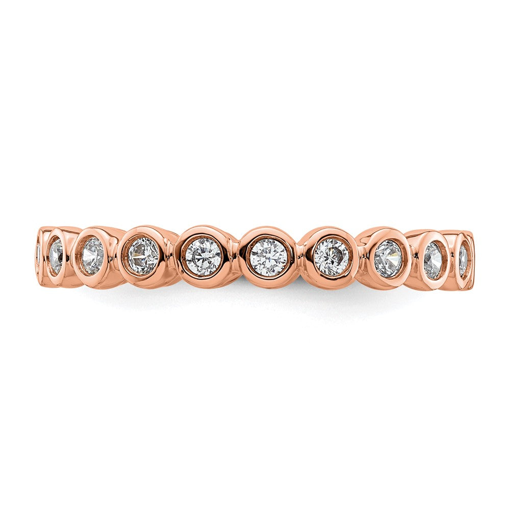 Exclusive 14K Rose Gold Polished 1/2 Carat Diamond Eternity Band - Stylish Value