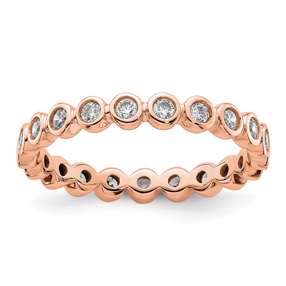 Buy Stylish 14K Rose Gold 1/2 Carat Diamond Eternity Band - Size 8.5
