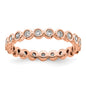 Buy Stylish 14K Rose Gold 1/2 Carat Diamond Eternity Band - Size 8.5-7