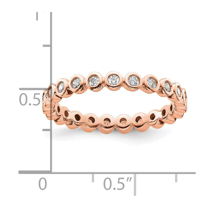 Buy Exclusive 14K Rose Gold 1/2 Carat Diamond Eternity Ring - Stylish Size 9-4