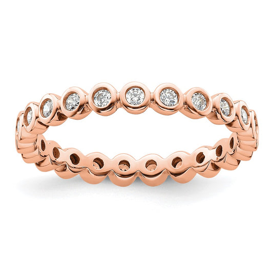 Buy Exclusive 14K Rose Gold 1/2 Carat Diamond Eternity Ring - Stylish Size 9