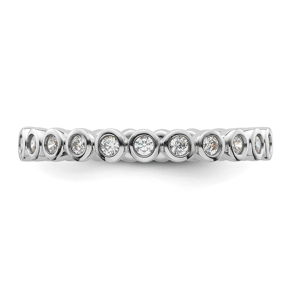 Shop Exclusive 14K White Gold 1/2 Carat Diamond Eternity Band - Stylish Size 9