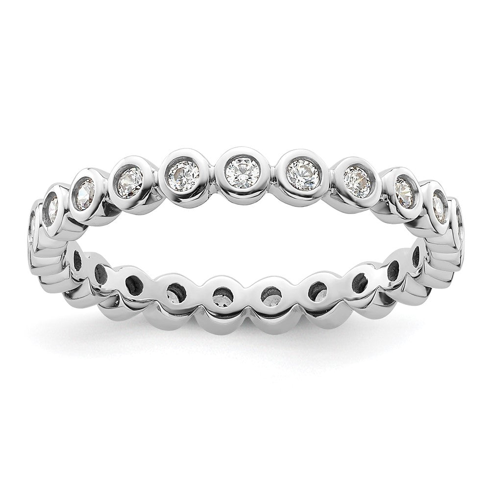 Shop Exclusive 14K White Gold 1/2 Carat Diamond Eternity Band - Stylish Size 9