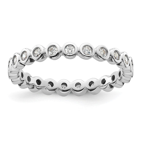 Shop Exclusive 14K White Gold 1/2 Carat Diamond Eternity Band - Stylish Size 9